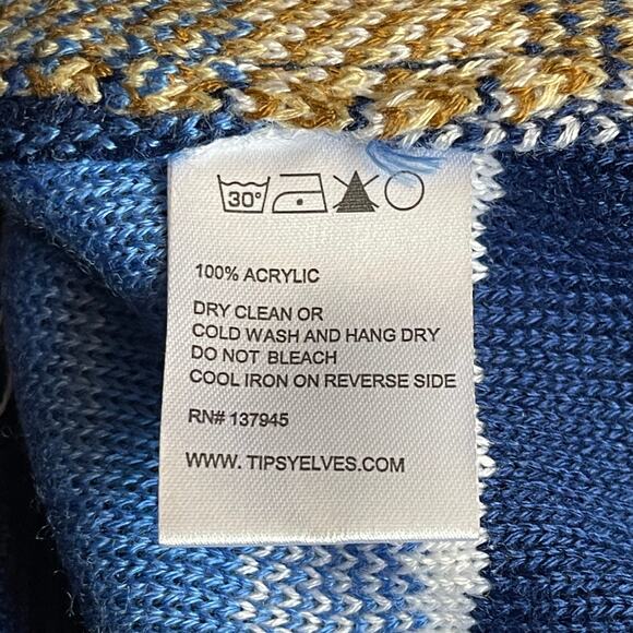 Tipsy Elves Romantic Bigfoot w Mistletoe & Roses Ugly Christmas Sweater Size M - Picture 5 of 5